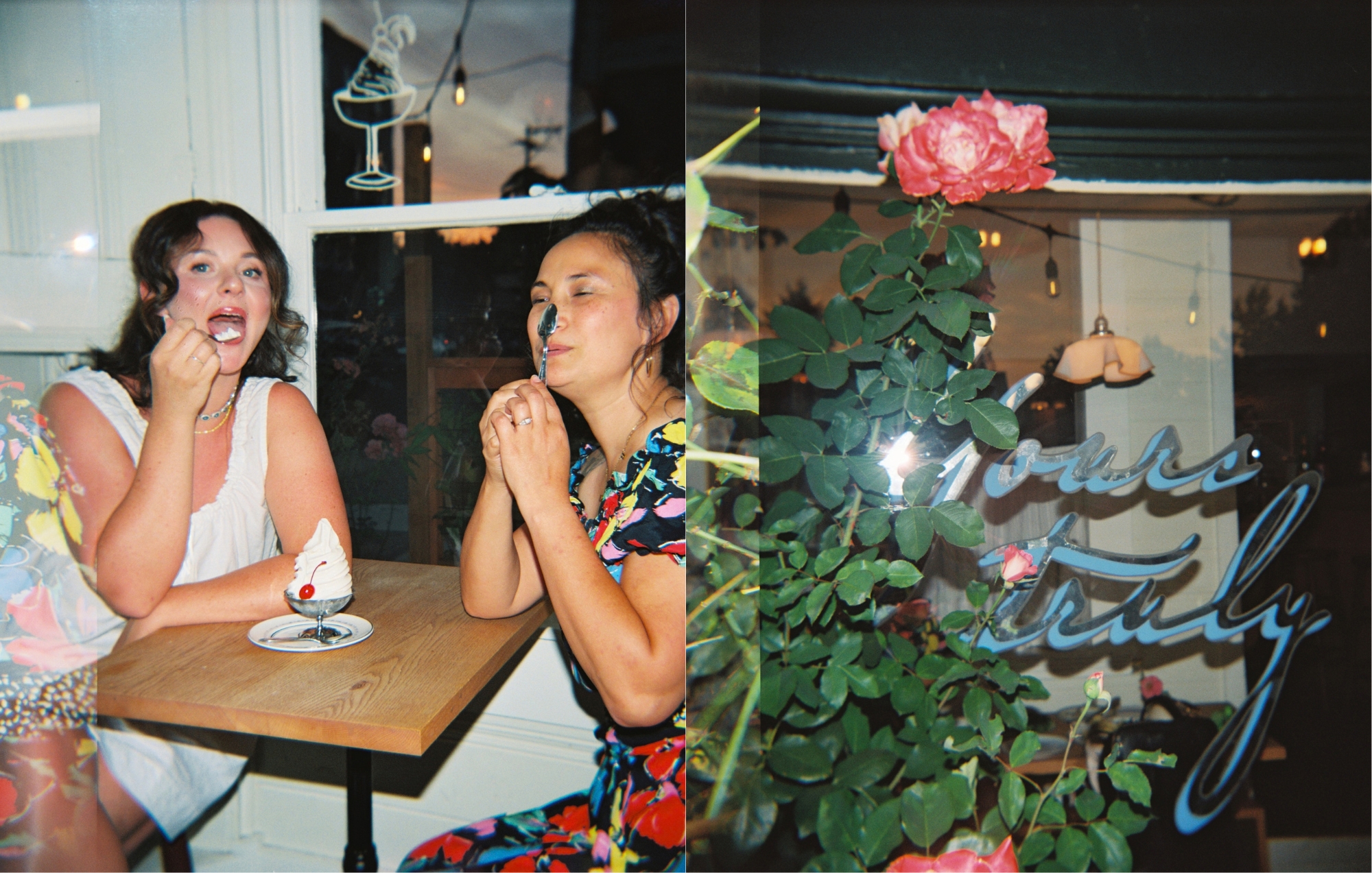holga film photography at Yours Truly restaurant in portland oregon